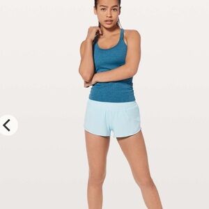 Lululemon Hotty Hot Short II *2.5"Blue Glow (First Release) Woman 6 Gym Gorpcore
